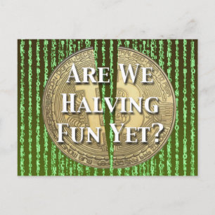 Bitcoin-Halving-Ereignis Postkarte
