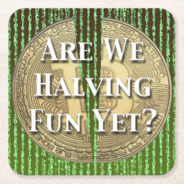 Bitcoin-Halving-Ereignis Rechteckiger Pappuntersetzer