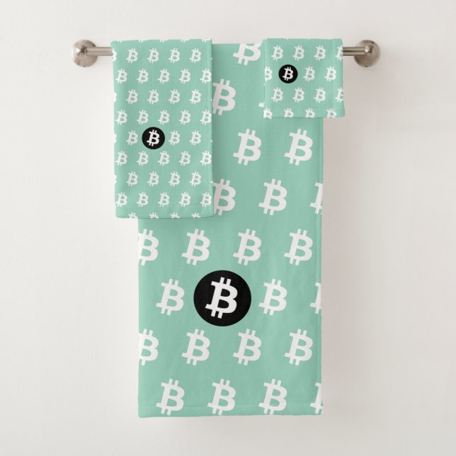 Bitcoin Hellblau Badhandtuch Set (Insitu)