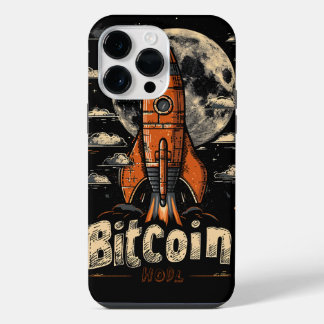 Bitcoin hodl and rocket to the moon design iPhone 14 pro max hülle