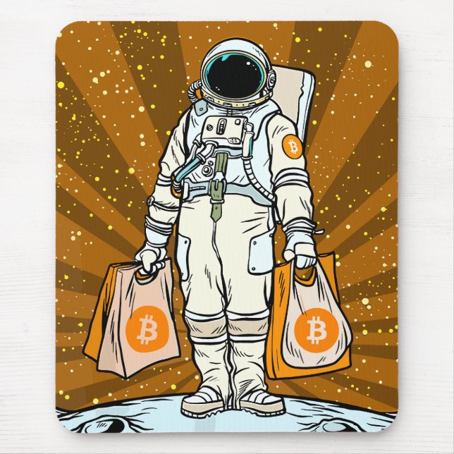 BITCOIN-HODL-Crypto-Astronautin Mousepad (Vorne)