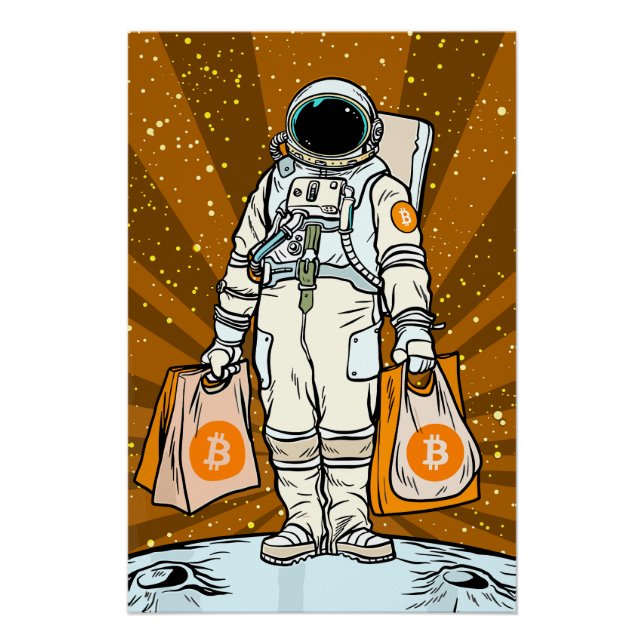 BITCOIN-HODL-Crypto-Astronautin Poster (Vorderseite)