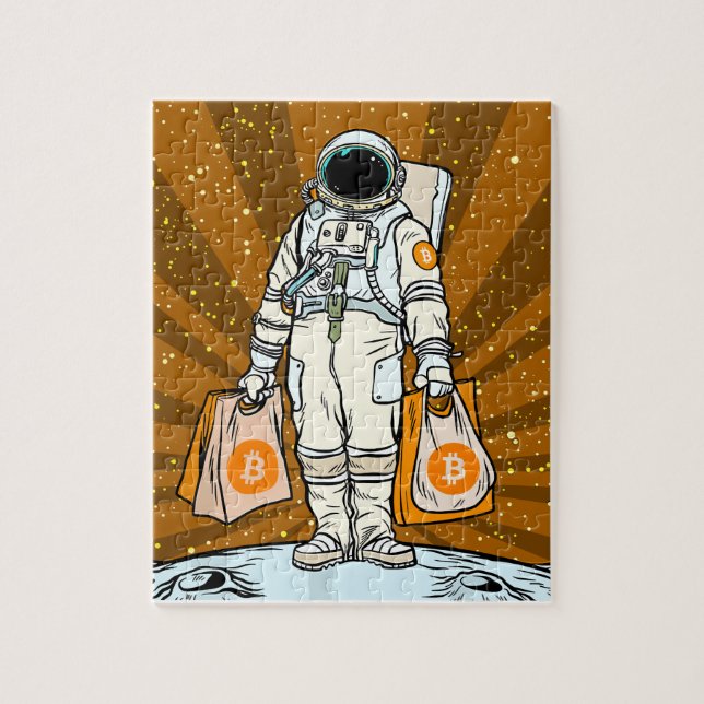 BITCOIN-HODL-Crypto-Astronautin Puzzle (Vertikal)