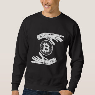 Bitcoin Hodl Hand hält Kryptowährung Digital C Sweatshirt