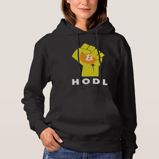 Bitcoin Hodl Hand The Bitcoin Raised Fist Hodl Hoodie (Vorderseite)