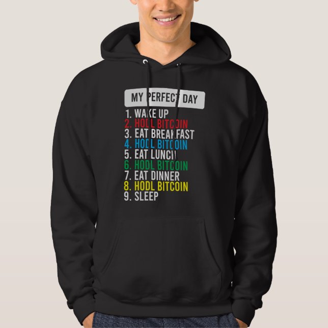 Bitcoin HODL Meme BTC  Idea for a Bitcoiner Hoodie (Vorderseite)