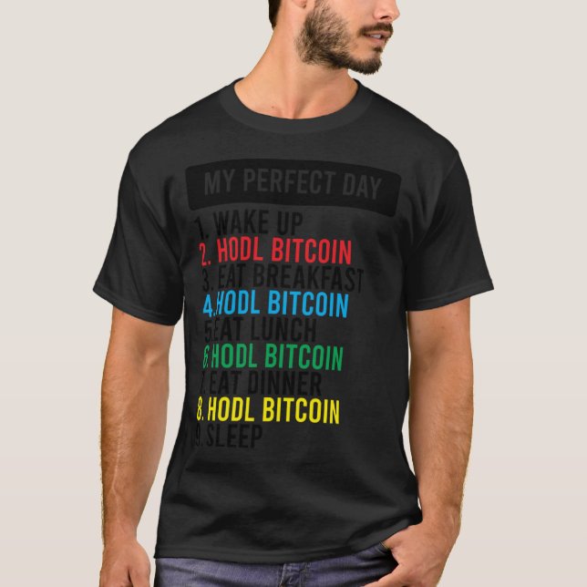 Bitcoin HODL Meme BTC Idee für einen Bitcoiner T-Shirt (Vorderseite)