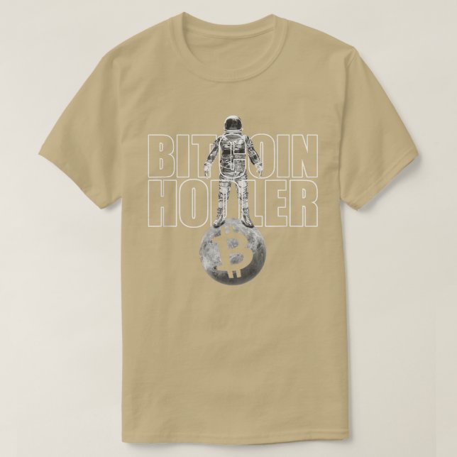 Bitcoin Hodler als Crypto Astronaut in Crypto Univ T-Shirt (Design vorne)
