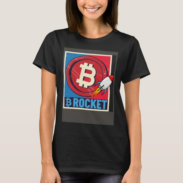 Bitcoin  Hodler Bitcoin Rocket Course Explosion T-Shirt (Vorderseite)