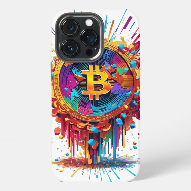 Bitcoin-Illustration iPhone Hülle (Hinten)