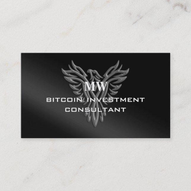 Bitcoin Investment Consultant, Adlerlogo Visitenkarte (Vorderseite)