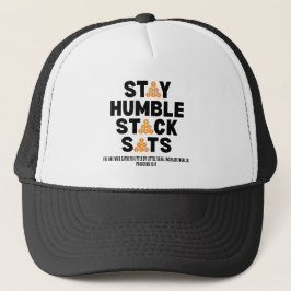 Bitcoin Investor BLEIBE HUMBLE STACK SATS Crypto Truckerkappe