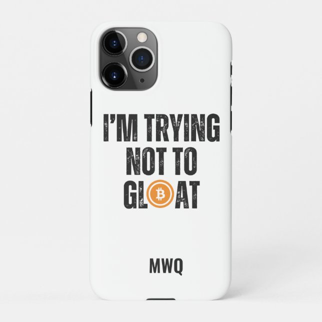 Bitcoin Investor, ICH VERSUCHE, NICHT ZU GLOTEN iPhone Hülle (Rückseite)