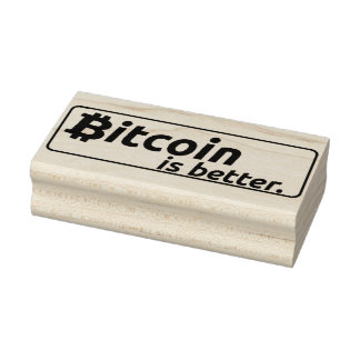 Bitcoin ist besser Ink Rubber Briefmarke ₿ Gummistempel