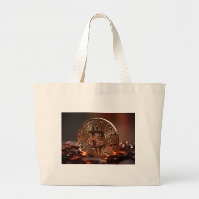Bitcoin Jumbo Stoffbeutel (Vorne)