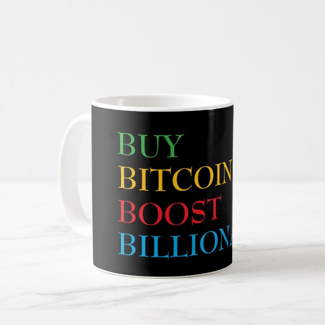 Bitcoin Kaffeetasse (Vorderseite Links)
