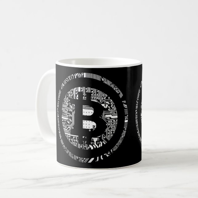 Bitcoin Kaffeetasse (Vorderseite Links)