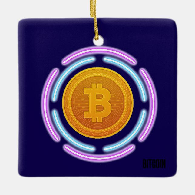 BITCOIN KERAMIKORNAMENT (Vorderseite)