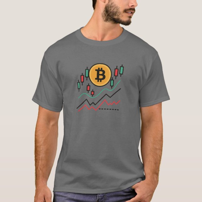 Bitcoin-Kerzen-Chart-Händler T-Shirt (Vorderseite)
