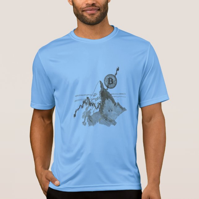 Bitcoin Kerzenwachstumsdiagramm T-Shirt (Vorderseite)