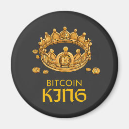 Bitcoin King Crypto King Vatertag Magnet
