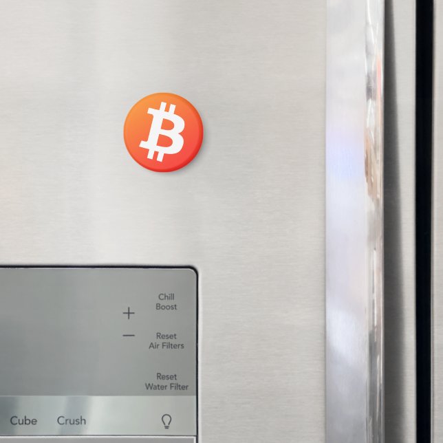 Bitcoin (Klassisches Orange) Magnet (In Situ (Kühlschrank))