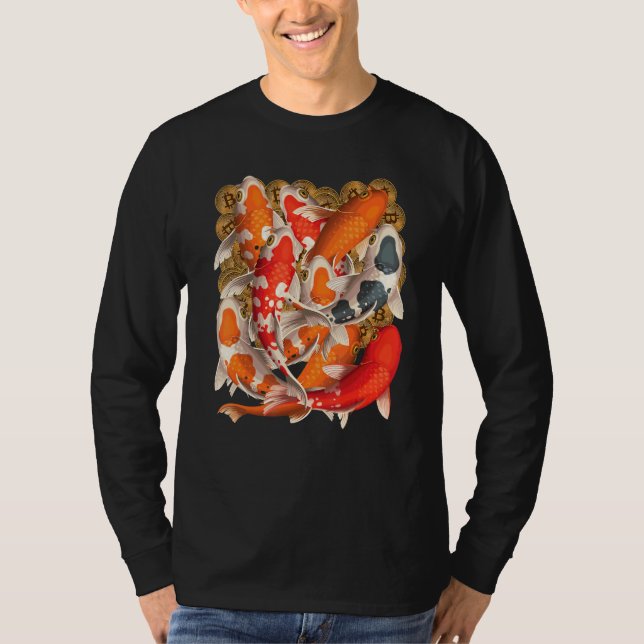 Bitcoin Koi Fish Pond T-Shirt (Vorderseite)