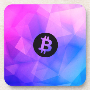Bitcoin Kristall Getränkeuntersetzer