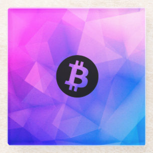Bitcoin Kristall Glasuntersetzer