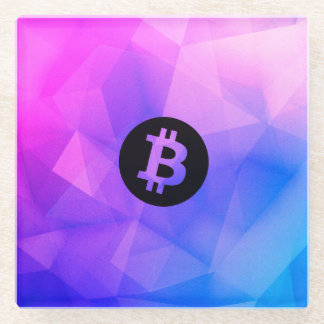 Bitcoin Kristall Glasuntersetzer