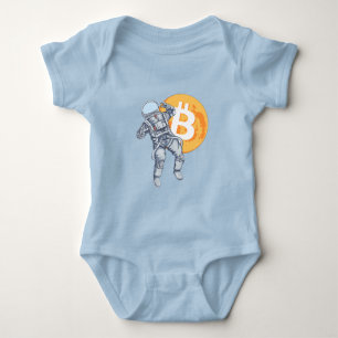 BITCOIN - Krypto Astronaut - zum Mond Baby Strampler