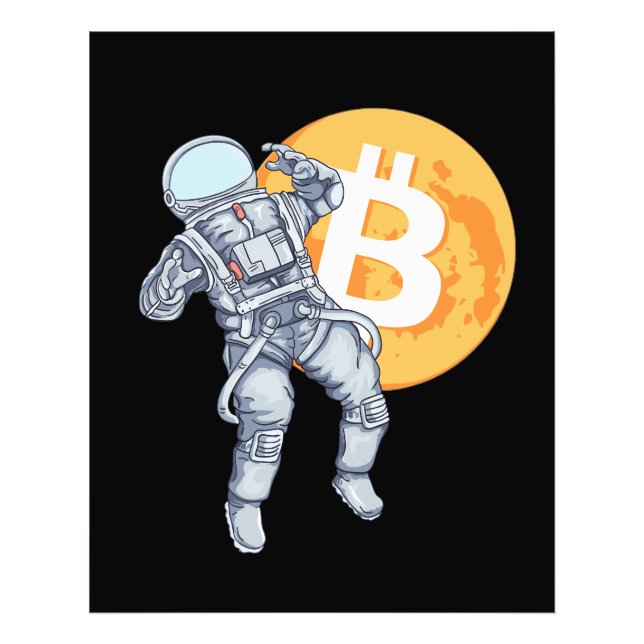 BITCOIN - Krypto Astronaut - zum Mond Fotodruck (Vorne)