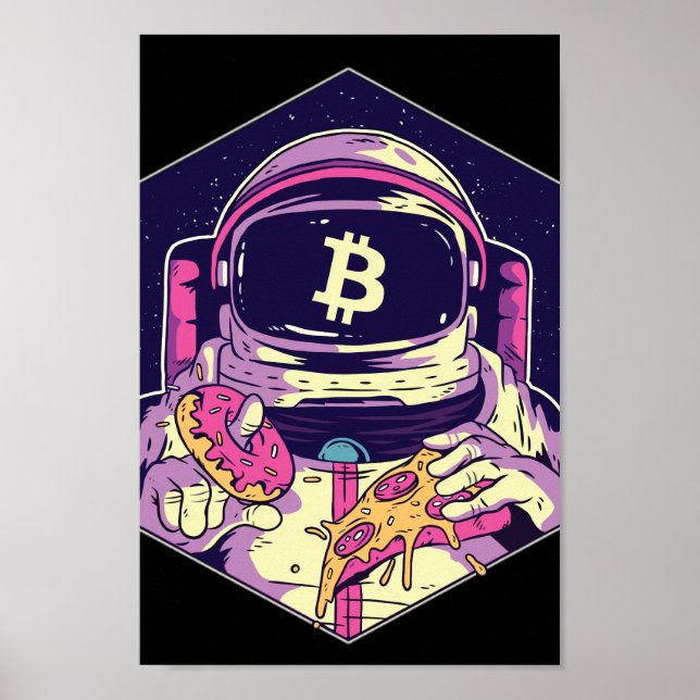 BITCOIN-Krypto-Astronautin Poster (Vorne)
