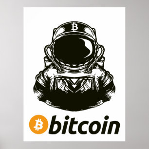 BITCOIN-Krypto-Astronautin Poster