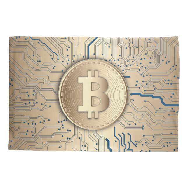 Bitcoin-Kryptowährung Kissenbezug (Rückseite)