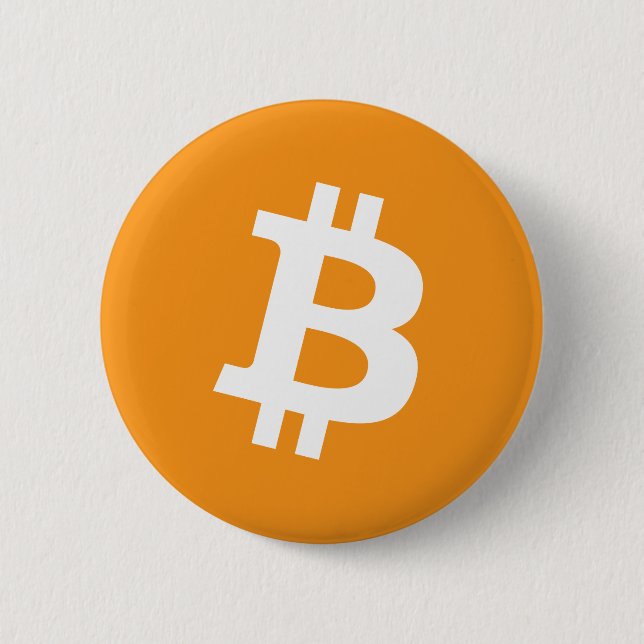 Bitcoin-Kryptowährung-Logo Button (Vorderseite)