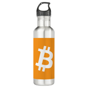 Bitcoin-Kryptowährung-Logo Edelstahlflasche