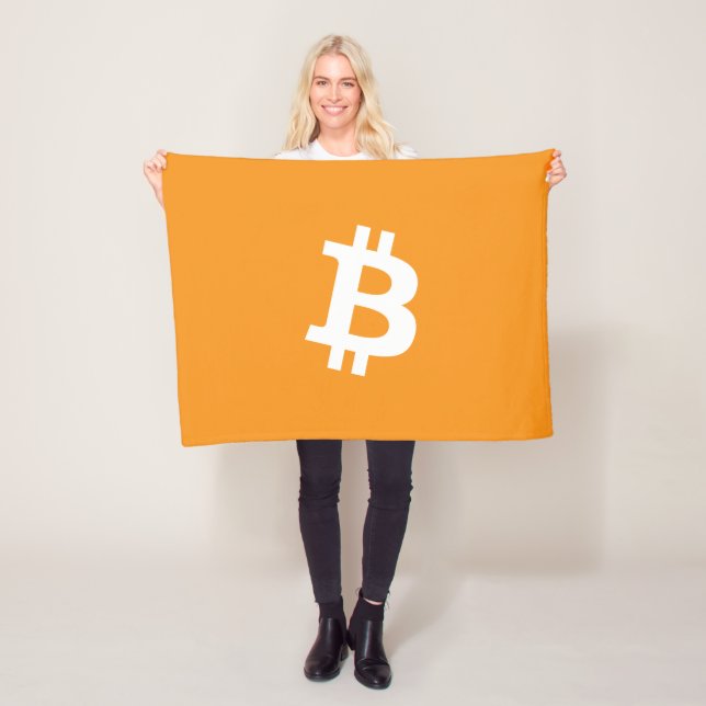 Bitcoin-Kryptowährung-Logo Fleecedecke (Beispiel)