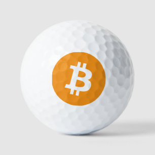 Bitcoin Kryptowährung Logo Golfball