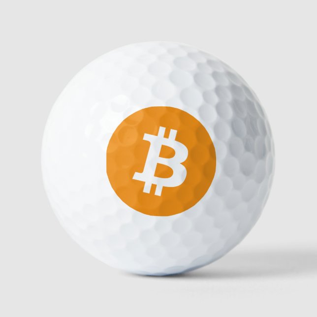 Bitcoin-Kryptowährung-Logo Golfball (Vorderseite)
