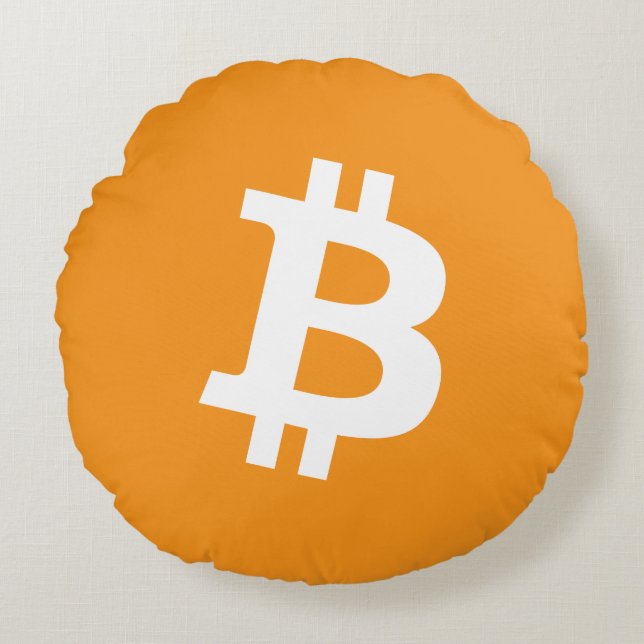 Bitcoin-Kryptowährung-Logo Rundes Kissen (Vorderseite)