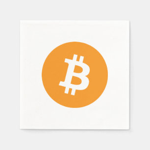 Bitcoin Kryptowährung Logo Serviette
