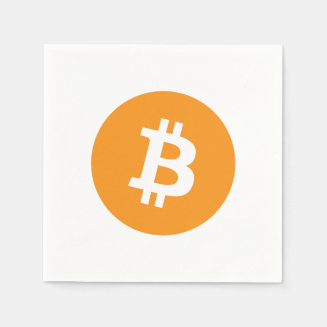 Bitcoin-Kryptowährung-Logo Serviette (Vorderseite)