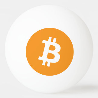 Bitcoin-Kryptowährung-Logo Tischtennisball