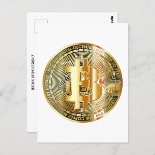 Bitcoin-Kryptowährung Postkarte