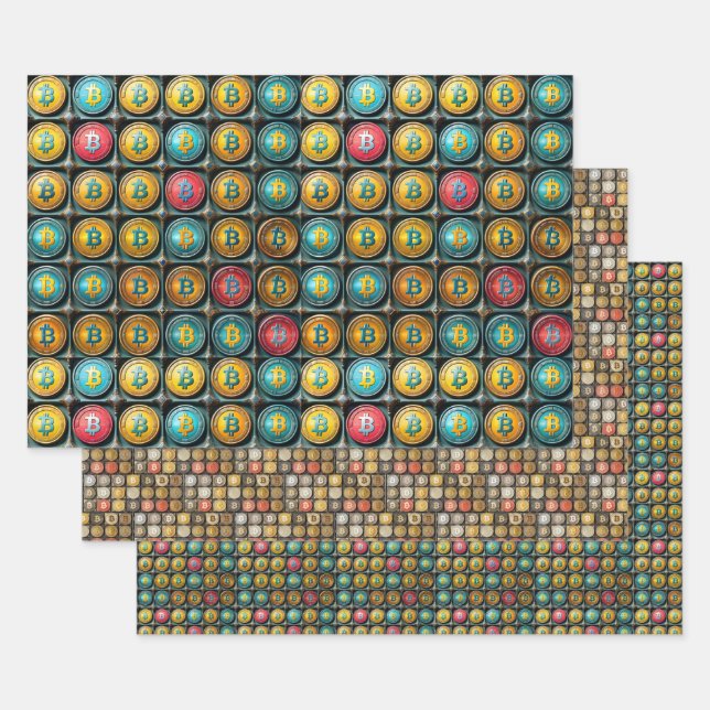 Bitcoin Kryptowährungs-Geschenkartikel Geschenkpapier Set (Set)