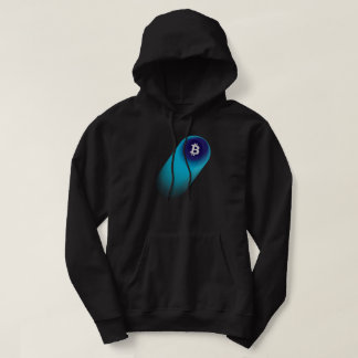 Bitcoin Kunst (Komet - Stil 1, Schwarz) Hoodie