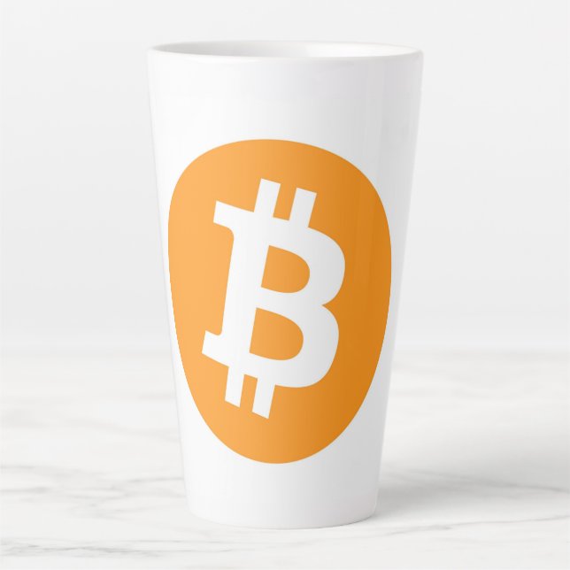 Bitcoin-Latte-Tasse Milchtasse (Vorderseite)