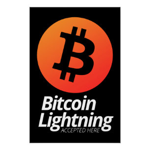 Bitcoin Lightning wird hier akzeptiert Poster