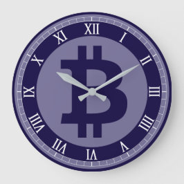 Bitcoin-Logo-Grafik-Geschäft, Bürowand Große Wanduhr